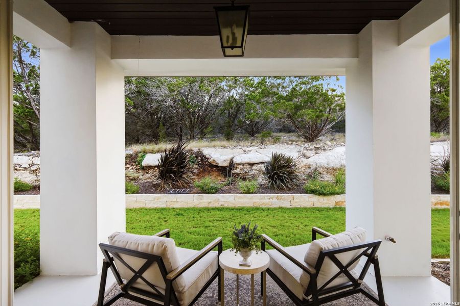 Exterior details and patio area of a home in , Boerne (Image 38).