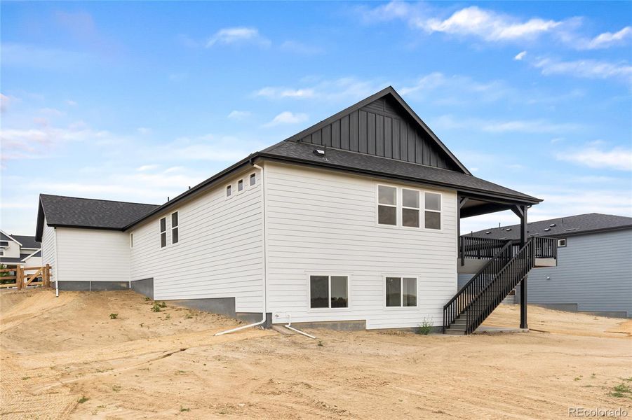 Front exterior of a new home in Independence, Elizabeth, CO, highlighting curb appeal (Image 22). Front exterior of a new home in Independence, Elizabeth, CO, highlighting curb appeal (Image 22).