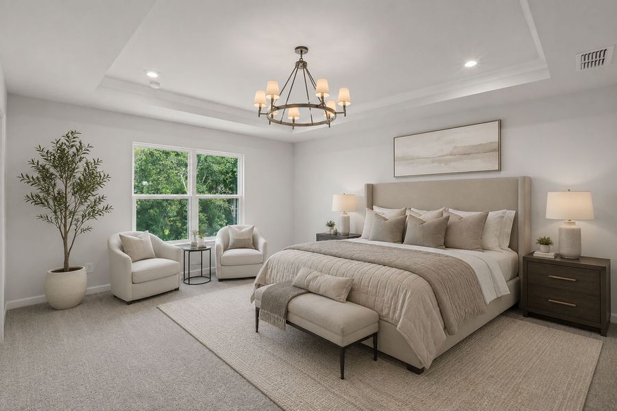 Furnished interior view inside a new home in Reunion, Flowery Branch (Image 12). Furnished interior view inside a new home in Reunion, Flowery Branch (Image 12).
