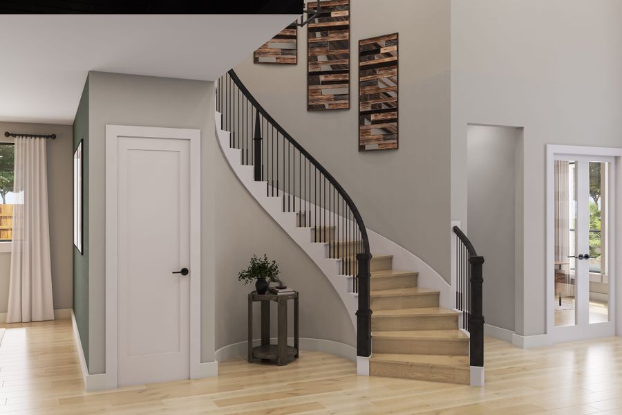 Representative furnished interior of a home built from the Camden by Tri Pointe Homes in The Estates at James Lane, Fulshear (Image 28).
