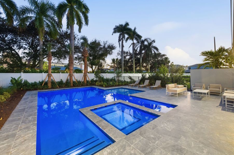 Representative exterior details of a home built from the Scarlett by DiVosta in The Reserve at Eastpointe, Palm Beach Gardens (Image 4).