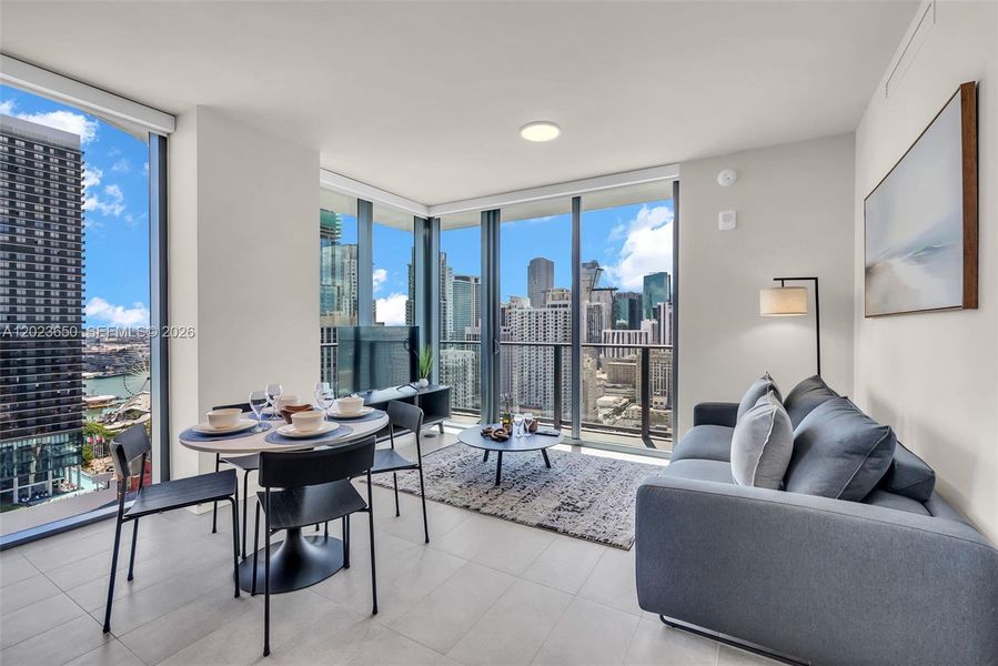 Furnished interior view inside a new home in , Miami (Image 9).