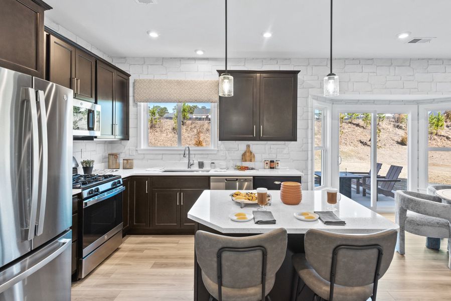 Representative furnished interior of a home built from the Greenbriar by Fischer Homes in Three Rivers, Rome (Image 15).