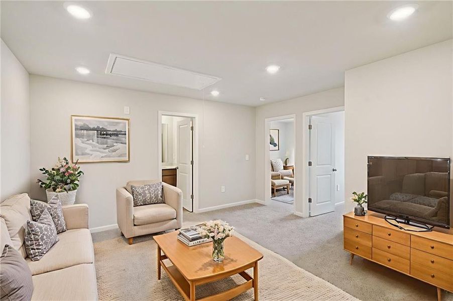 Furnished interior view inside a new home in Avalon - Vista Series, Conyers (Image 5). Furnished interior view inside a new home in Avalon - Vista Series, Conyers (Image 5).