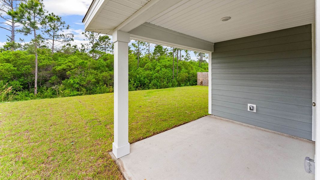 Exterior details and patio area of a home in Palmetto Bluff, Port Saint Joe (Image 4).