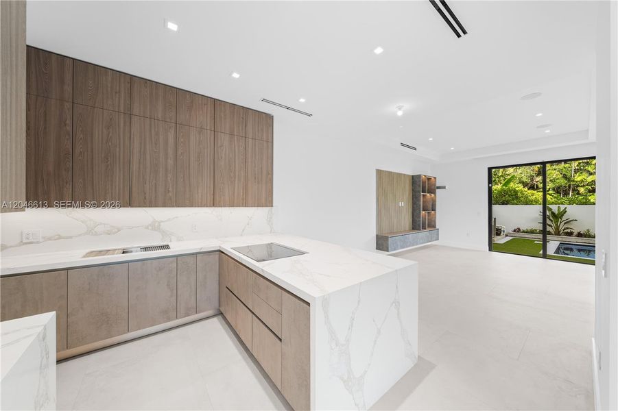 Furnished interior view inside a new home in , Coral Gables (Image 9). Furnished interior view inside a new home in , Coral Gables (Image 9).