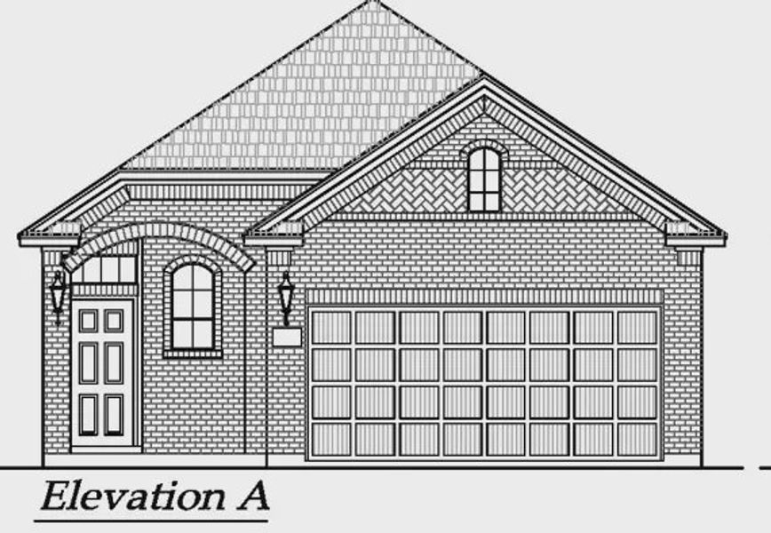 Exterior rendering of this home design in Heartland 40's, Heartland, TX (Image 3).