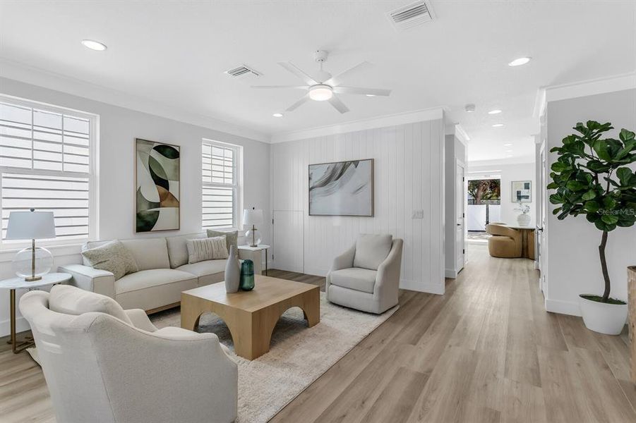 Furnished interior view inside a new home in , Tampa (Image 8). Furnished interior view inside a new home in , Tampa (Image 8).