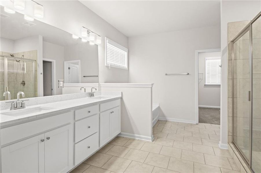 Furnished interior view inside a new home in Carmichael Farms, Canton (Image 11). Furnished interior view inside a new home in Carmichael Farms, Canton (Image 11).