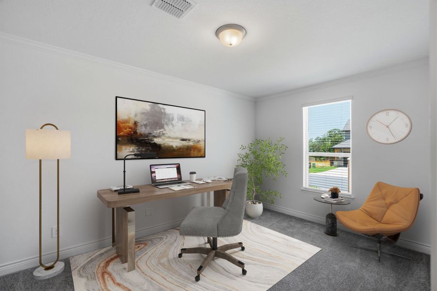 Representative furnished interior of a home built from the Wheeler by Pulte Homes in Corley Farms, Boerne (Image 6).