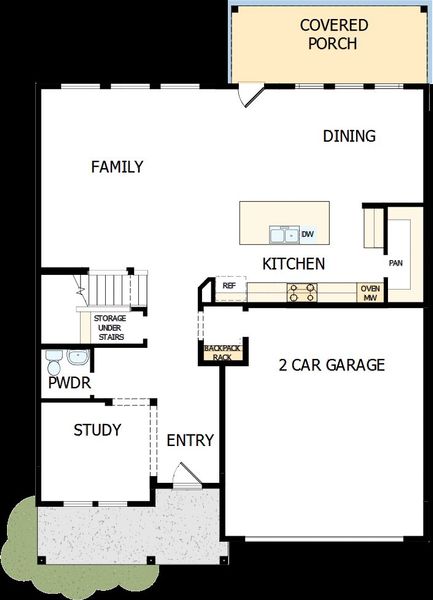 2D floor plan layout of this home in Serenity - The Village Collection, Fuquay Varina, NC (Image 2). 2D floor plan layout of this home in Serenity - The Village Collection, Fuquay Varina, NC (Image 2).
