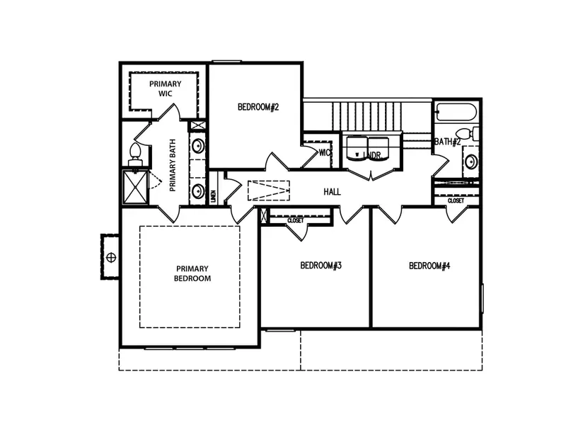 2D floor plan layout for the The Melrose II by My Home Communities in Red Bird Manor, Jefferson, GA (Image 4). 2D floor plan layout for the The Melrose II by My Home Communities in Red Bird Manor, Jefferson, GA (Image 4).