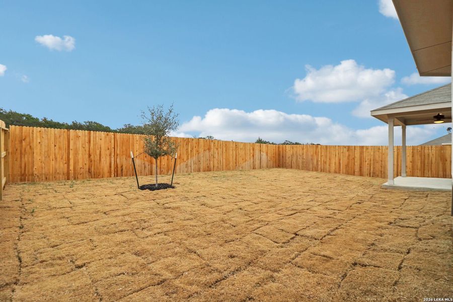 Exterior details and patio area of a home in Sagebrooke - Classic Series, San Antonio (Image 25).