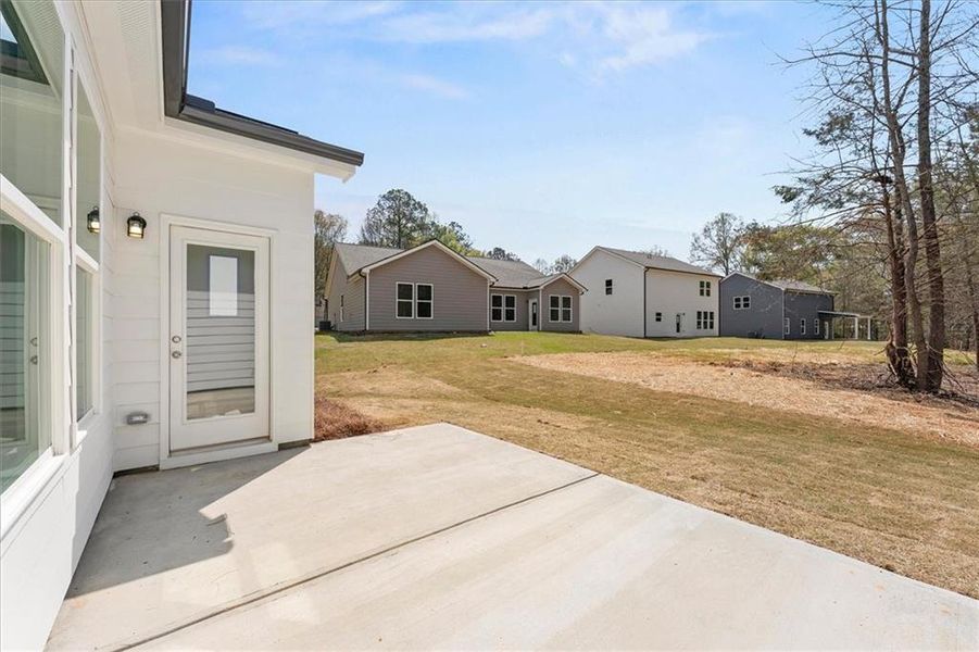 Exterior details and patio area of a home in Ellington Farms, Statham (Image 4).