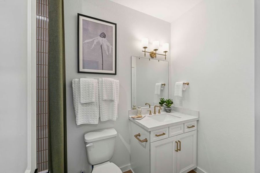 Furnished interior view inside a new home in Bridgeland 45', 50', 70', Cypress (Image 36).