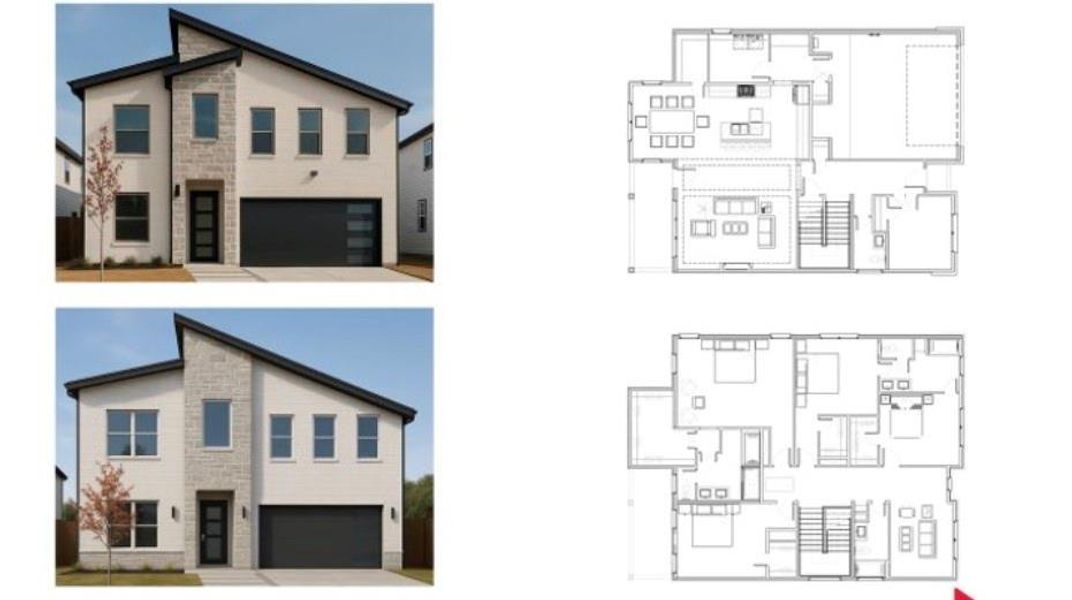 Front exterior of a new home in , Dallas, TX, highlighting curb appeal (Image 11).