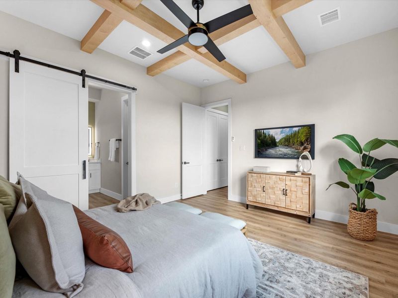 Alternate view of the primary bedroom. Alternate view of the primary bedroom.