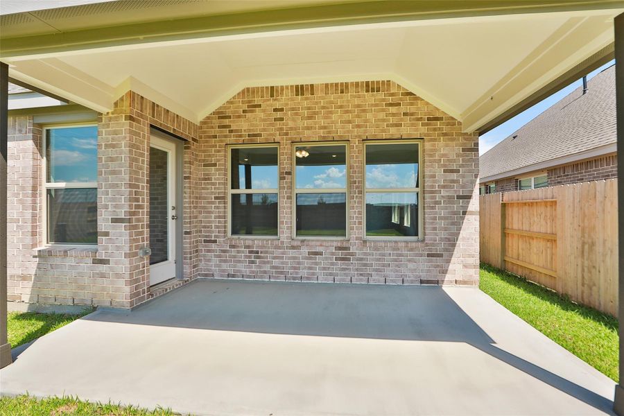 Exterior details and patio area of a home in Cypress Green, Hockley (Image 3).