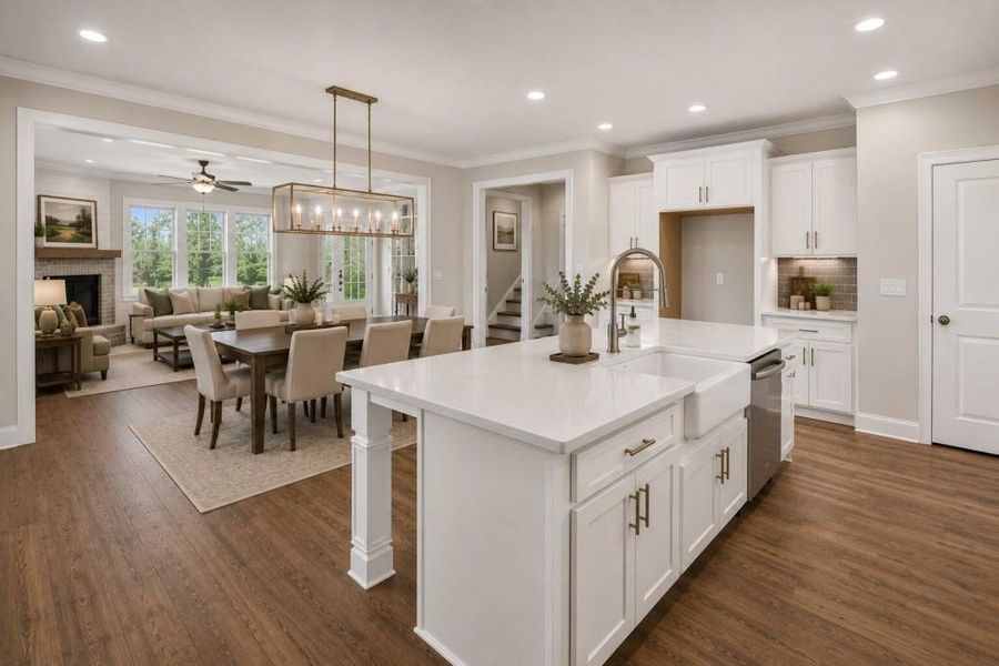Furnished interior view inside a new home in Hemingway, Flowery Branch (Image 15).