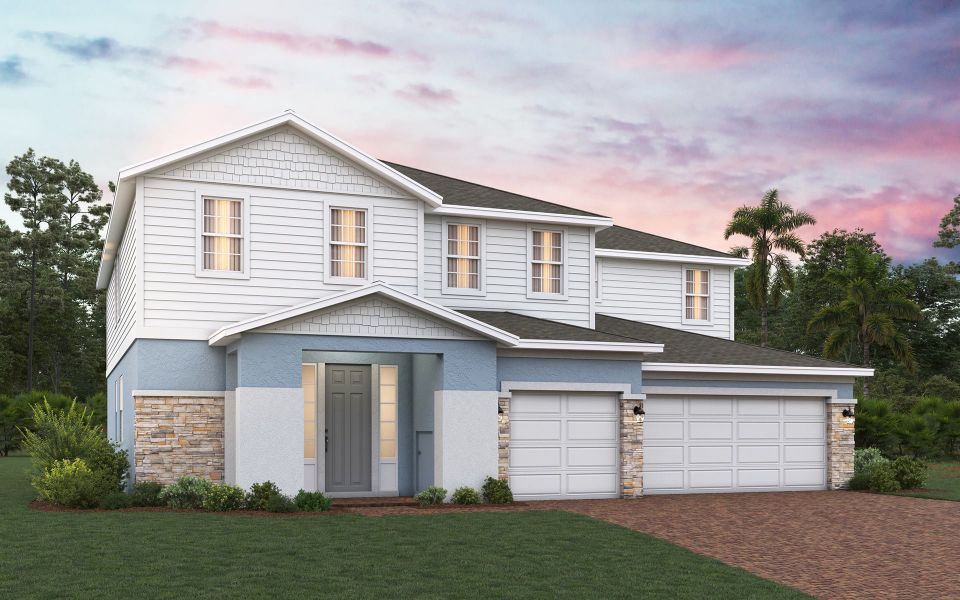 Lennox elevation 2 shown with optional stone