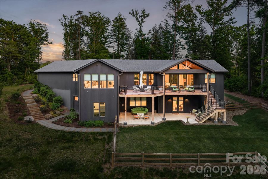 Exterior details and patio area of a home in , Weaverville (Image 25).