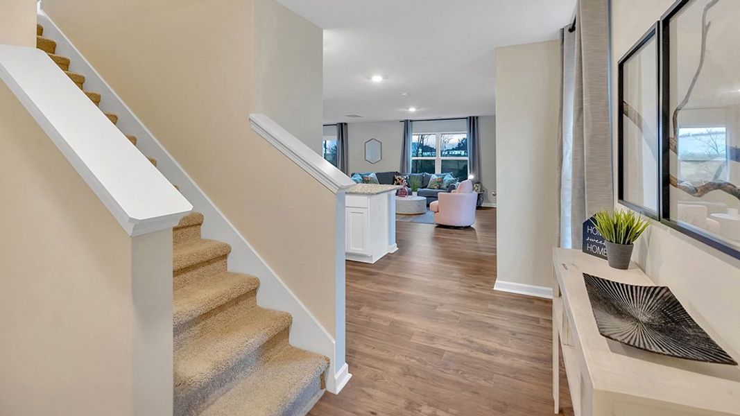 Furnished interior view inside a new home in Keebler Meadows, Johnson City (Image 15). Furnished interior view inside a new home in Keebler Meadows, Johnson City (Image 15).