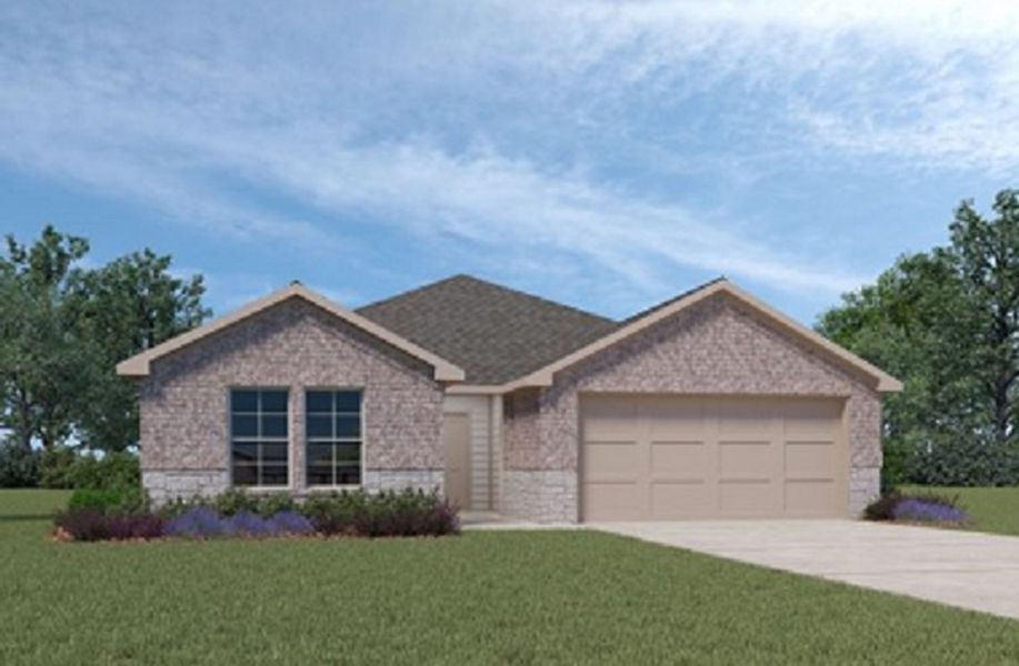 Representative exterior photo of a completed home built from the Travis by D.R. Horton in Rancho Vista, Corpus Christi, TX (Image 2). Representative exterior photo of a completed home built from the Travis by D.R. Horton in Rancho Vista, Corpus Christi, TX (Image 2).