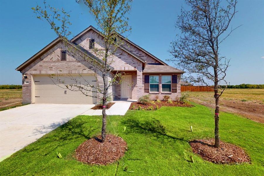 Front exterior of a new home in Verandah, Royse City, TX, highlighting curb appeal (Image 22).