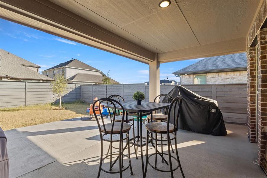 Exterior details and patio area of a home in Union Park Classic 60, Little Elm (Image 4).
