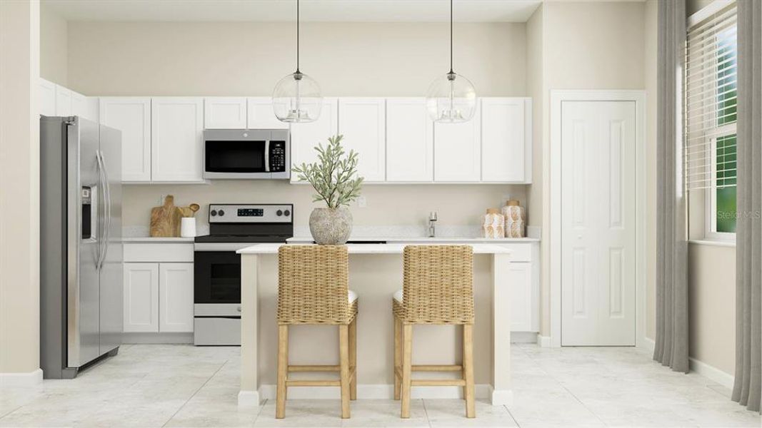 Furnished interior view inside a new home in , Clermont (Image 3).