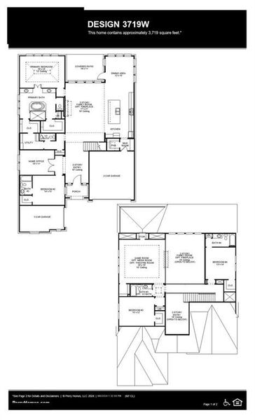 2D floor plan layout of this home in Myrtle Creek 71', Waxahachie, TX (Image 2). 2D floor plan layout of this home in Myrtle Creek 71', Waxahachie, TX (Image 2).