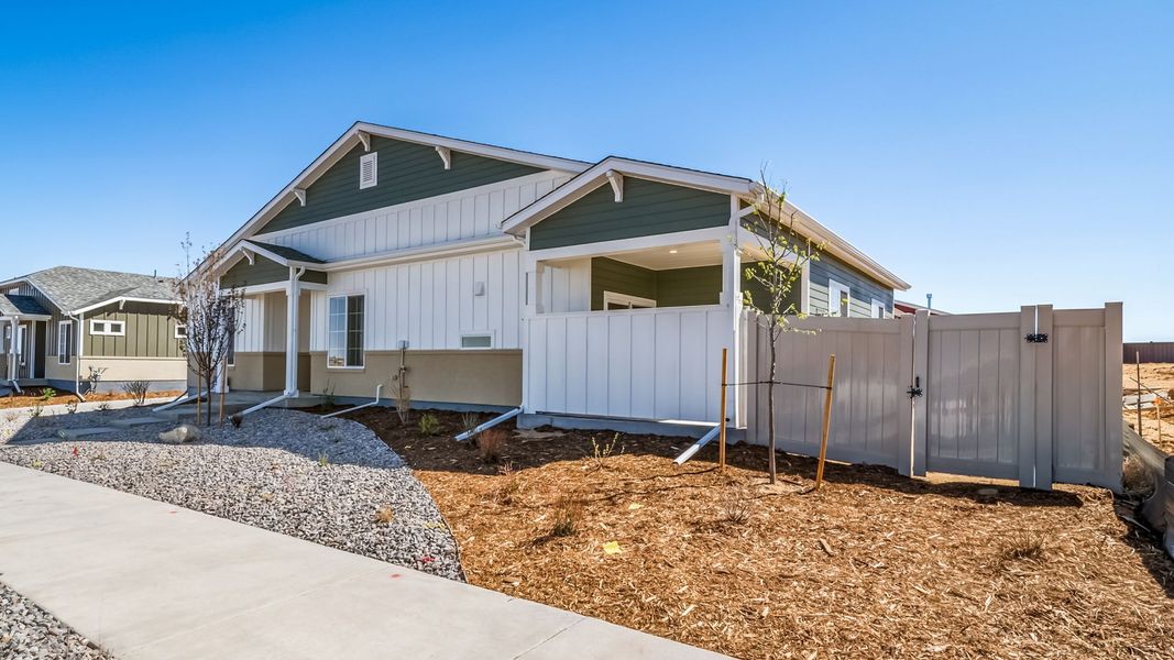 Exterior details and patio area of a home in The Reserve at Green Valley Ranch, Aurora (Image 3).