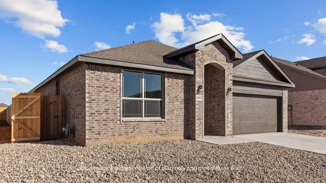 Front exterior of a new home in Yukon Ridge, Odessa, TX, highlighting curb appeal (Image 2).