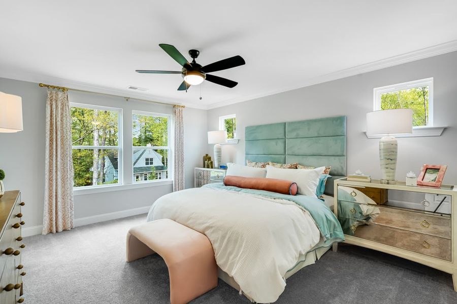 Representative furnished interior of a home built from the Willow by Taylor Morrison in Forestville Station, Wake Forest (Image 12).