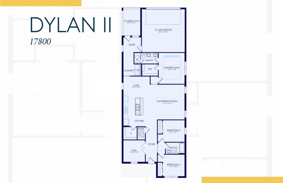 2D floor plan layout of this home in SeaFlower, Bradenton, FL (Image 3). 2D floor plan layout of this home in SeaFlower, Bradenton, FL (Image 3).