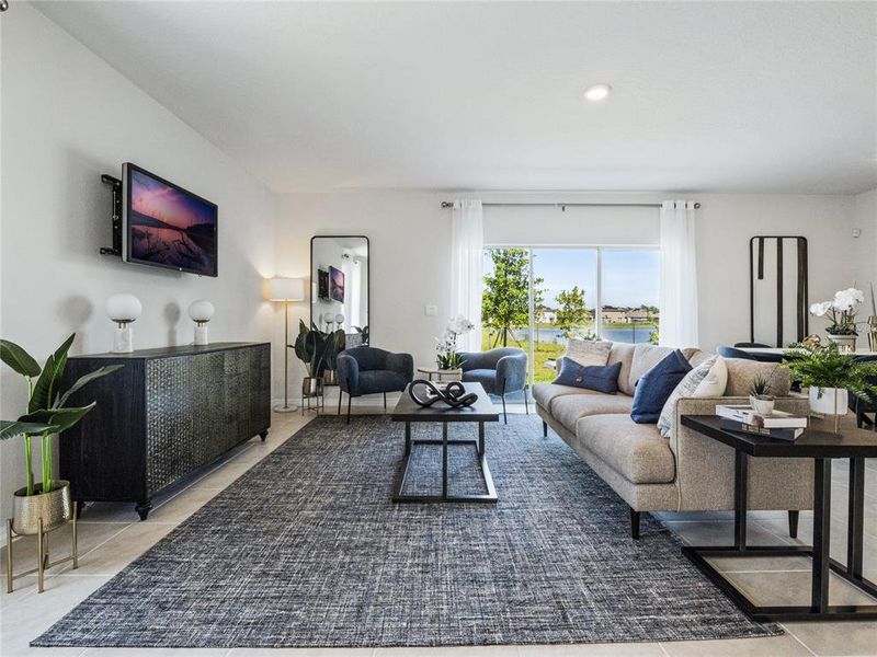 Furnished interior view inside a new home in Rivers Edge, Edgewater (Image 4).