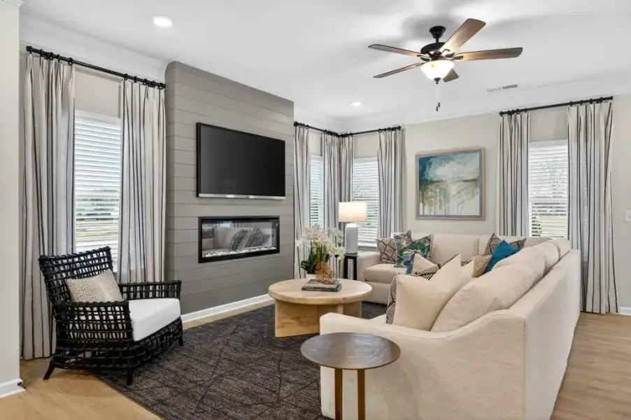 Furnished interior view inside a new home in Summerfield Place, Carrollton (Image 17). Furnished interior view inside a new home in Summerfield Place, Carrollton (Image 17).