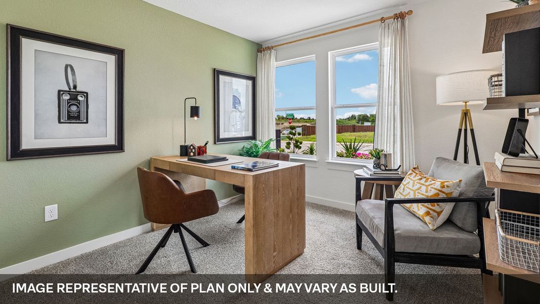 Furnished interior view inside a new home in Trails at Wildhorse, Austin (Image 29).