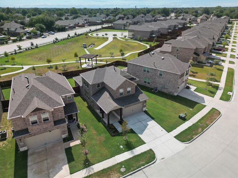 Birds eye view of property