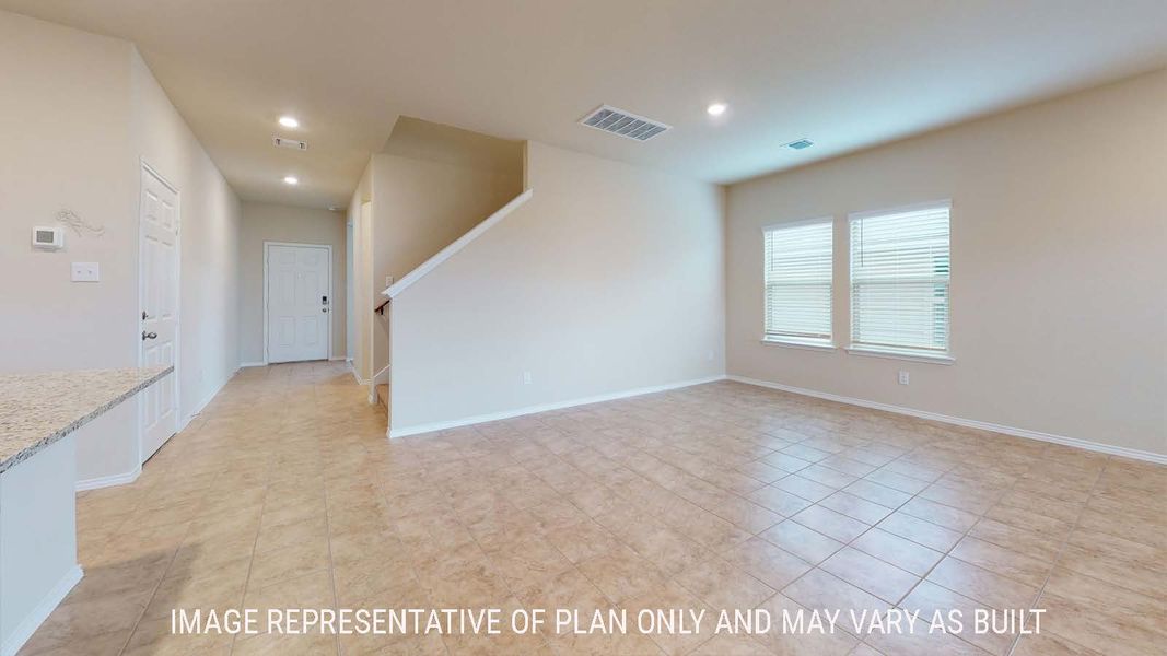 Representative unfurnished interior of a home built from the Perry by D.R. Horton in Park Meadows, Lorena (Image 14).