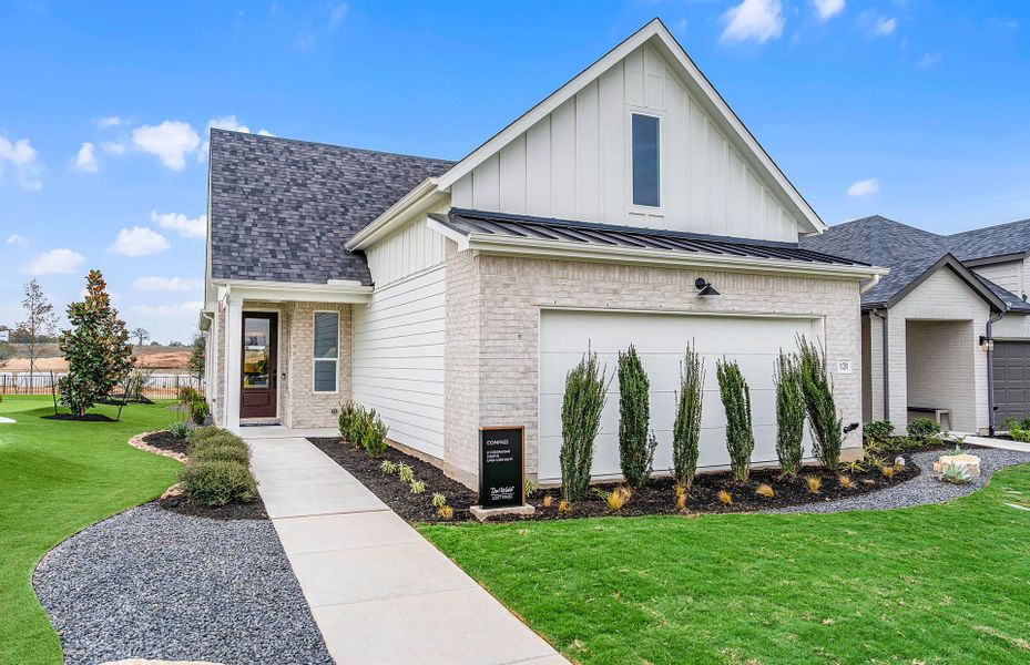 Representative exterior photo of a completed home built from the Compass by Del Webb in Del Webb Austin at Lost Pines, Bastrop, TX (Image 33).