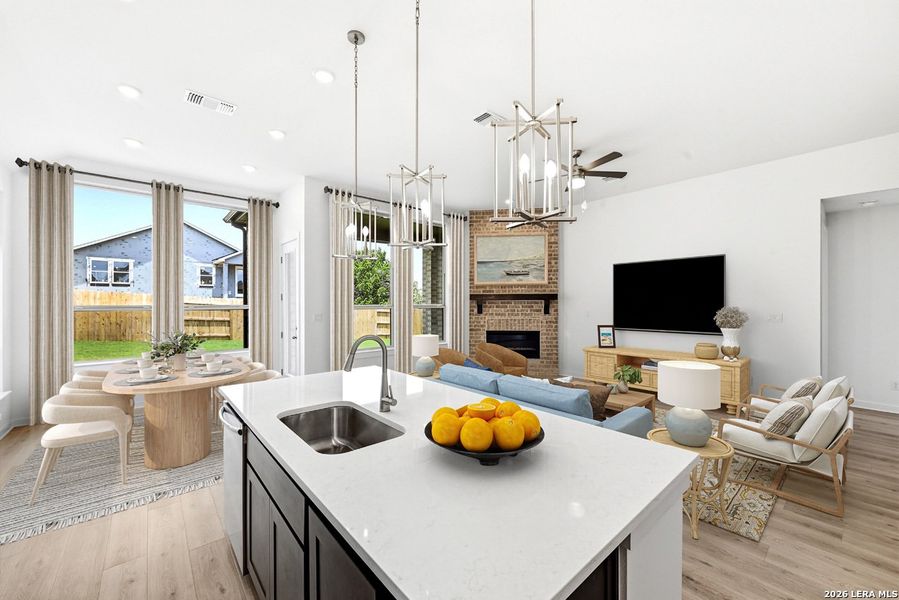 Furnished interior view inside a new home in La Cima, San Marcos (Image 8).