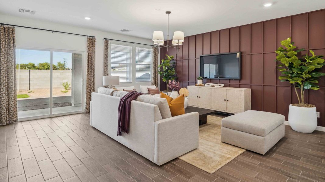 Furnished interior view inside a new home in Entrada Del Oro, Gold Canyon (Image 10). Furnished interior view inside a new home in Entrada Del Oro, Gold Canyon (Image 10).