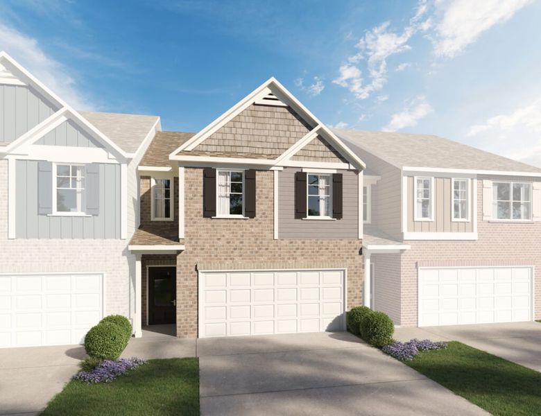 Representative exterior photo of a completed home built from the The Lenox by Direct Residential Communities in The Enclave at Whitewater Creek, Union City, GA (Image 9). Representative exterior photo of a completed home built from the The Lenox by Direct Residential Communities in The Enclave at Whitewater Creek, Union City, GA (Image 9).