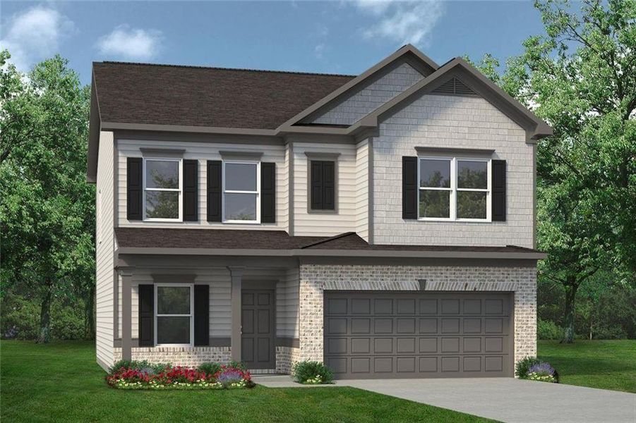 Front exterior of a new home in North Haven, Rome, GA, highlighting curb appeal (Image 1). Front exterior of a new home in North Haven, Rome, GA, highlighting curb appeal (Image 1).