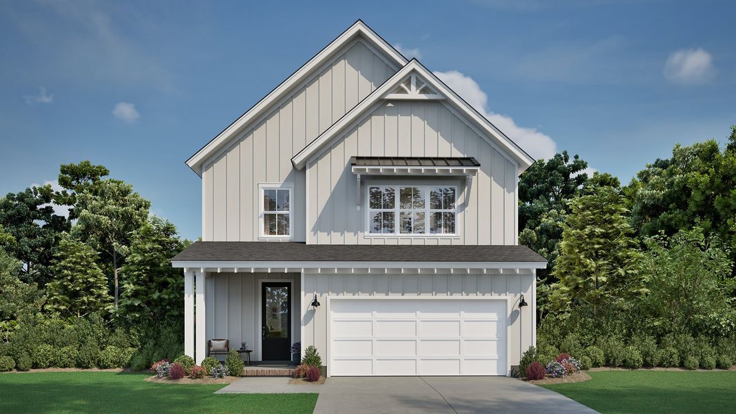 Representative exterior photo of a completed home built from the Wisteria by New Leaf Builders in East Lake, Leland, NC (Image 6). Representative exterior photo of a completed home built from the Wisteria by New Leaf Builders in East Lake, Leland, NC (Image 6).