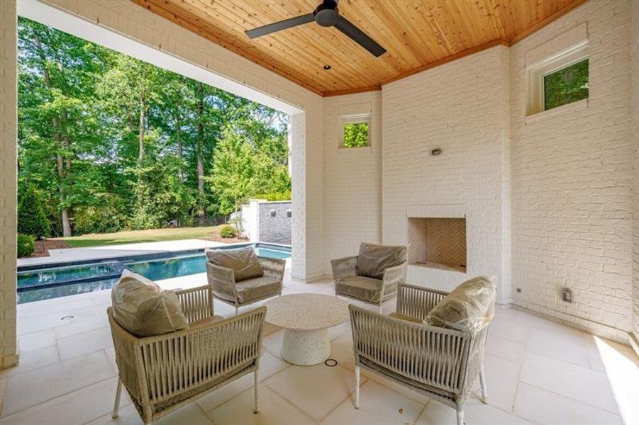 Exterior details and patio area of a home in , Atlanta (Image 54). Exterior details and patio area of a home in , Atlanta (Image 54).