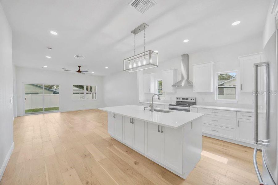 Kitchen and living room Kitchen and living room