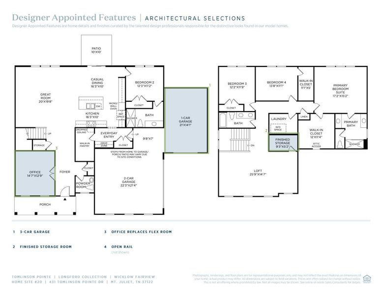 2D floor plan layout of this home in Tomlinson Pointe, Mount Juliet, TN (Image 4). 2D floor plan layout of this home in Tomlinson Pointe, Mount Juliet, TN (Image 4).