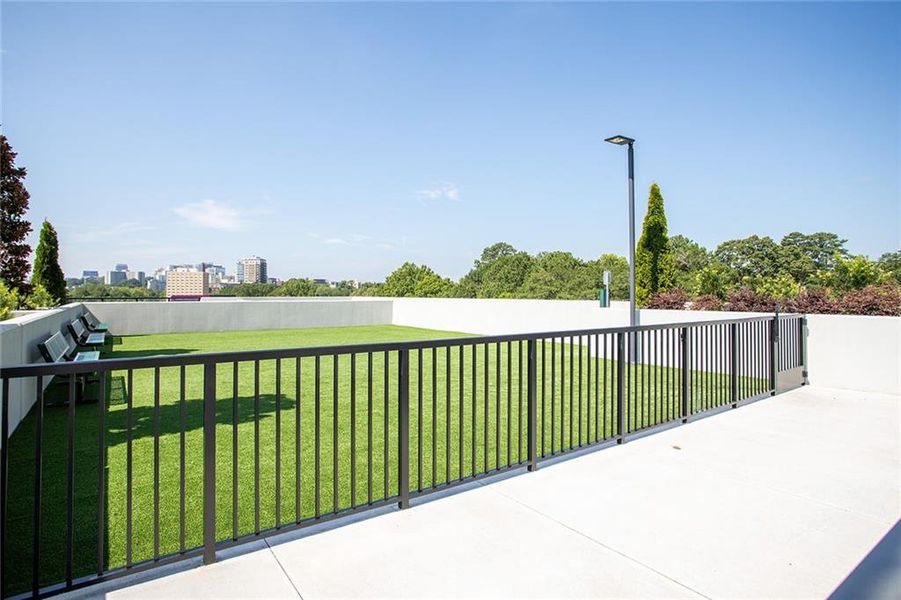 Exterior details and patio area of a home in The Dillon Buckhead, Atlanta (Image 20).